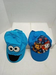 Lot Of 2 Hats For 3-6 Years Old Sesame Street Cookie Monster And Paw Patrol - Picture 1 of 7