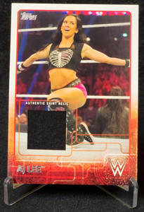 2015 WWE Topps AJ Lee Authentic Ring Worn Shirt Relic Card
