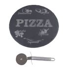 Pizza Set mit Schneider 2tlg. 30cm Pizza Stein Schiefer Platte Servierplatte