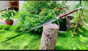 Echtes Mittelalter Langschwert handgeschmiedet High Carbon Stahl/Zweihand Templer Schwert - Bild 1 von 10