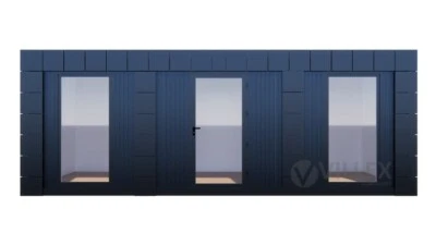 Bürocontainer kaufen - 7,0 m x 3,0 m  Villex - mit Elektrik + Klimaanlage – NEU! - Bild 1 von 4