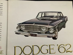 Superbe Catalogue 1962 DODGE Catalog Prospekt - Picture 1 of 2