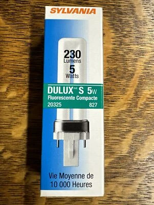 Osram Sylvania Dulux S 5W Compact Fluorescent Bulb #20325 - Image 1 of 2