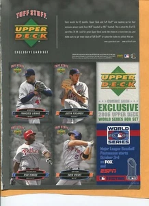 2006 Upper Deck Tuff Stuff Uncut Sheet Justin Verlander, Wright, Howard, Liriano - Picture 1 of 2