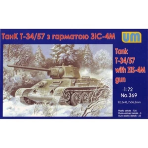 UNIMODELS UM 369 Plastikmodell Maßstab 1:72 T-34/76-57 Sowjetischer Panzer mit ZIS-4 Geschütz - Bild 1 von 24