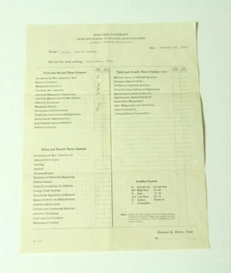 Vintage 1942 Harvard University Ephemera Report Card Graduate School Letterhead - Picture 1 of 4