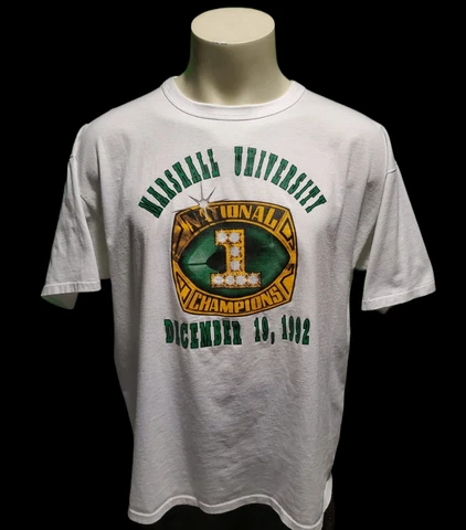 **GRAIL** 1992 Marshall University NATIONAL CHAMPIONS Russell Athletic Shirt 2XL Cover