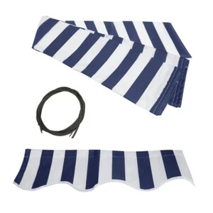 Replacement Awning Fabric Retractable Patio 16x10 Ft Canopy BLUE Deck Sun Shade - Picture 1 of 3