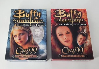 (2 DECK) Buffy the Vampire Slayer Class of 99 Hero & Villain starter decks - NEW - Image 1 of 4