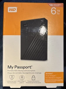 WD 6TB My Passport Portable External Hard Drive (Brand New & Sealed) - Afbeelding 1 van 1