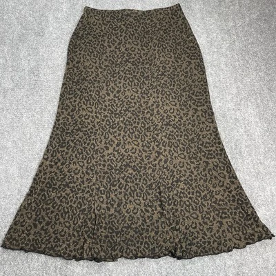 Maxi Falda Briggs Mujer Cintura Elástica Mediana Dobladillo Festoneado Estampado Animal Elástica Foto 1 de 4