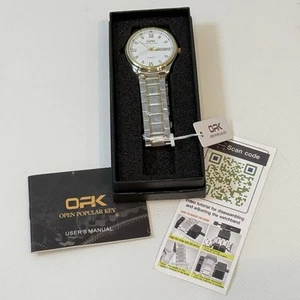 OPK No. 8103 Men’s Watch Water Resistant Quartz Movement New In Box Gold Tone - Picture 1 of 7