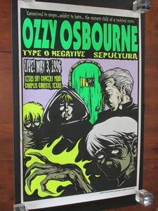 OZZY OSBOURNE - SILKSCREEN PRINT - 23" X 35" - JERMAINE ROGERS LIMITED EDITION - Picture 1 of 6
