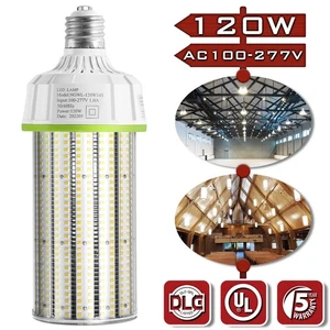 LED Corn Light Bulb 120W for Warehouse Factory Workshop 5000K Equal 500W MH HID - Picture 1 of 11