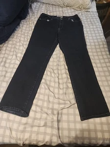 Damen Chico's Platinum Jeans Ultimate Fit Boot Leg Schwarz Größe 2 Tynell Jeans - Bild 1 von 9