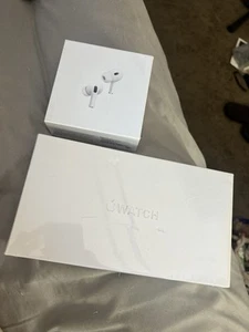 Apple Watch Ultra 2 NIB NEW 49MM Titanium Orange Ocean Band + Sealed AirPods - Photo 1 sur 8