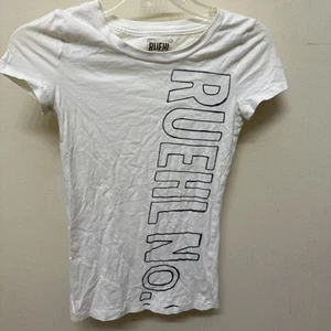 RUEHL No.925 White T-Shirt Size S 100% Cotton Graphic Tee Slim Fit - Picture 1 of 6