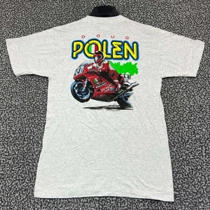 Vintage Doug Polen Ducati Racing Shirt Medium Fruit of the Loom Neu mit Defekt - Bild 1 von 10