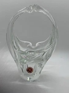 Vintage Murano Kristall Klarglas Korb mit Henkel mundgeblasen - Bild 1 von 12