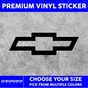CHEVROLET LOGO [VINYL STICKER]-for Car/Truck WINDOW-LAPTOP-FOLDER-U PICK CLR/SZE - Picture 1 of 6