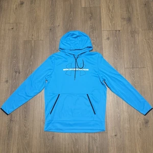 Under Armour Hoodie Men’s Large Blue Logo Pullover NWT UA Loose Fit New - Picture 1 of 7