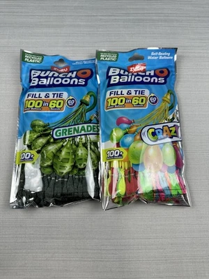 Zuru Bunch O Balloons Rapid Fill & Tie Self-Sealing Water Balloons 100 Count X2 - Image 1 of 3