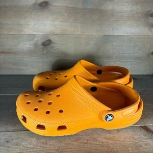 crocs clásico mujer talla 9 zapatos naranja sin cordones confort zuecos sandalias - Imagen 1 de 8