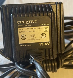 Creative Power Supply Adapter 13.5V AC 5A UA-1450 OEM Genuine Black Pre-Owned - Picture 1 of 7