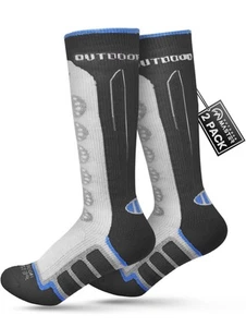 NEW OutdoorMaster Kids Socks 2 Pack Merino Wool Compression Thermal Size XS - Picture 1 of 5