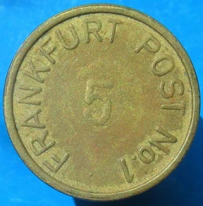 Germany - US military token - Frankfurt Post No. 1 - 5 - more on ebay.pl - Picture 1 of 2