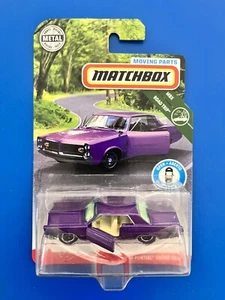 2018 Matchbox Moving Parts PURPLE 1964 PONTIAC GRAND PRIX COUPE - new on card! - Picture 1 of 7