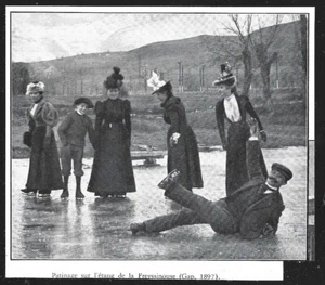 1937  --  PATINAGE SUR L ETANG DE LA FREVSSINOUSSE GAP 1897 . 3Z8567 - Picture 1 of 1