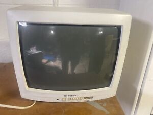 Retro Sharp 13N-M150B 13" Color CRT TV 2002 Front A/V Inputs w/Remote TESTED!