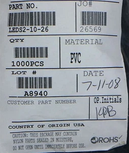 LEDS2-10-26 RICHCO LED SPACER FOR T-1 5/8 X 3/16 ROHS 100 PIECES - Picture 1 of 1