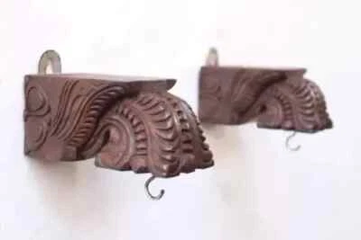 2 pcs Wooden Wall Bracket Corbel Plant Hanger Small Wall Hanging Home Decor Gift - Image 1 of 4