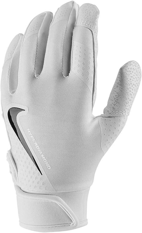 Nike Youth Hyperdiamond 2.0 Batting Gloves White/Black Size-Medium - Image 1 of 1