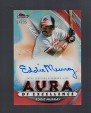 2022 Topps Finest Aura of Excellence ORANGE REFRACTOR #24/25 AUTO Eddie Murray