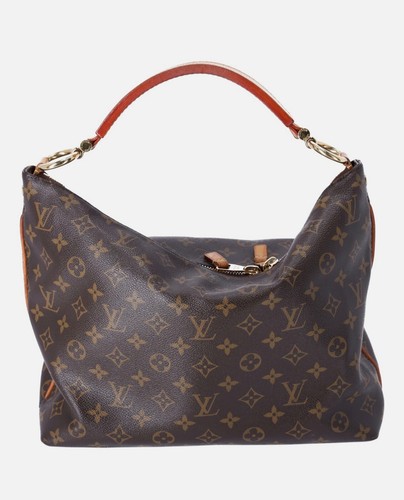 LOUIS VUITTON（LV） Borsa Louis Vuitton Sully MM tela marrone