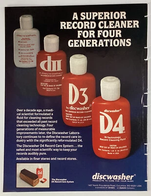 Lavavajillas D4 Anuncio Impreso Original Vintage 1981 Raro Limpiador de Vinilo 4 Generaciones Foto 1 de 4