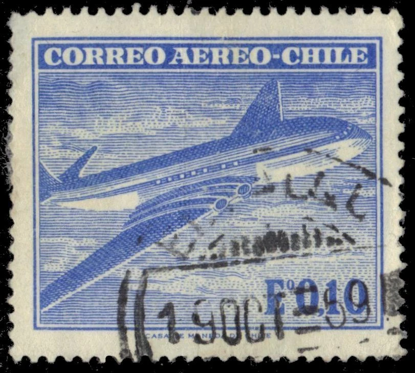 CHILE C238 - Comet Airliner "Airmail" 1967 Ultramarine (pa75879) Foto 1 de 1