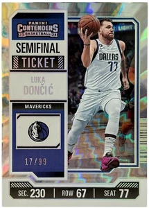 2023-24 Panini Contenders Luka Doncic Semifinal Ticket /99 - Picture 1 of 3