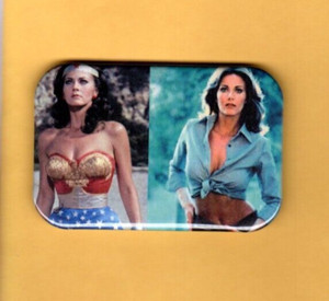 LYNDA CARTER  WONDER WOMAN   REFRIGERATOR MAGNET 2" X 3" WITH ROUNDED CORNER