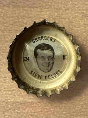 1966 Coke San Diego Chargers Steve Delong Bottle Cap C24 Scarce - Image 1 of 2