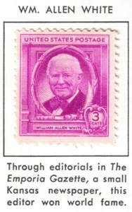 US 1948 William Allen White Stamp, Newspaper Editor, New, Hinged - Picture 1 of 1