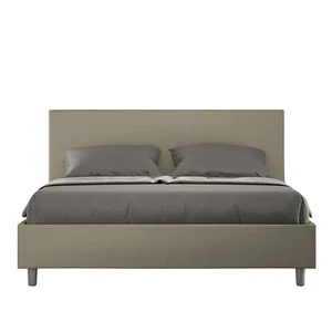 Ityhome Letto con rete imbottito 160x210 similpelle cappuccino Adele - Imagen 1 de 4