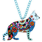 Acrylic German Shepherd Dog Necklace Pendant Gifts Pets Animals Charms Jewelry