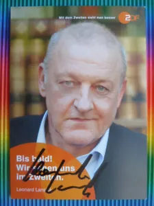 Leonard Lansink, cartolina autografata ZDF "Wilsberg" - Foto 1 di 1