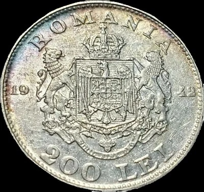 Rumania 1942 plata 200 Lei, tonificado. Sin circular  Foto 1 de 2