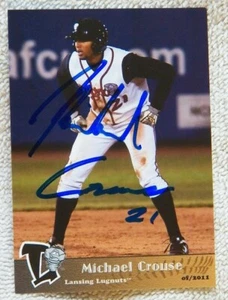 Toronto Blue Jays Michael Crouse Signed 2011 Lansing Lugnuts Card Auto - Picture 1 of 1