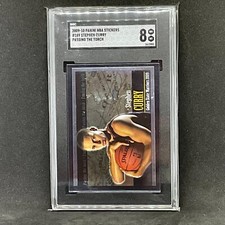 2009-10 Panini NBA Stickers #189 - Stephen Curry RC - SGC 8 - Surface Gunk